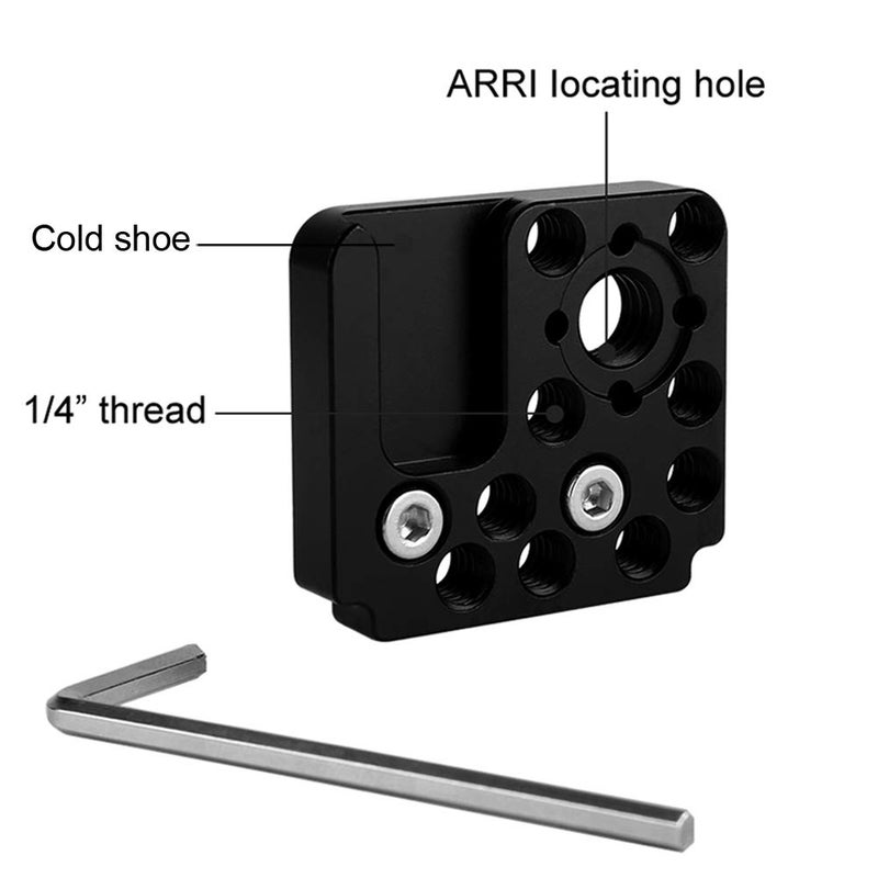 NICEYRIG Mounting Plate for DJI Ronin SC/S, Gimbal Side Mount with 1/4'' 3/8'' Locating Hole Cold Shoe - 277 - Image 3
